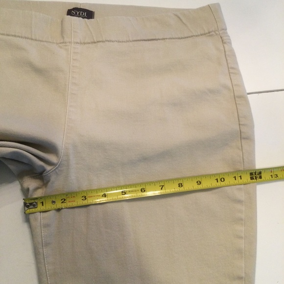 NYDJ Beige Lift Tuck Technology Pull-On Cropped Pants Size 14 - Picture 12 of 13